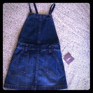 Denim skirt overall